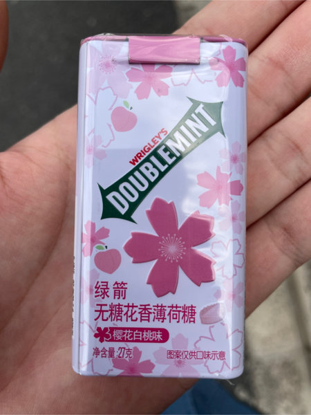 绿箭 无糖薄荷糖樱花白桃味