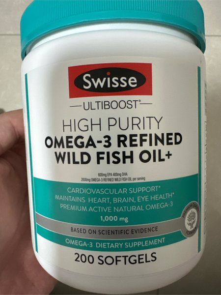 斯维诗Swisse 高纯度omega-3精炼野生鱼油胶囊