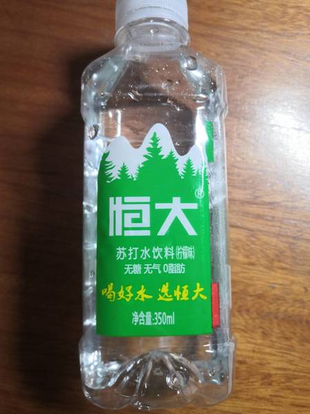 恒大 柠檬味苏打水 350ml