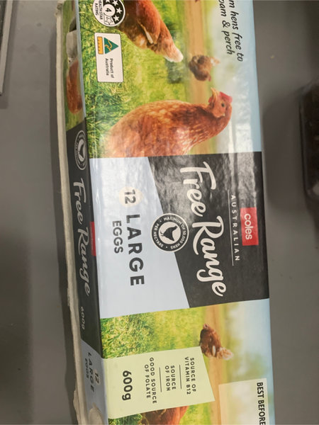 coles freerangeeggs