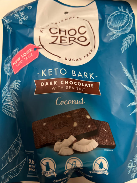 CHOCZERO 黑巧克力椰子海盐排块