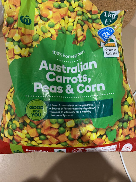 WOOLWORTHS Australiancarrotspeascorns