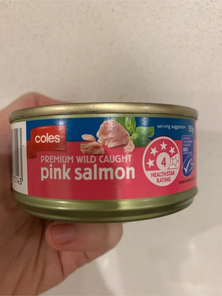 coles 粉色三文鱼罐头