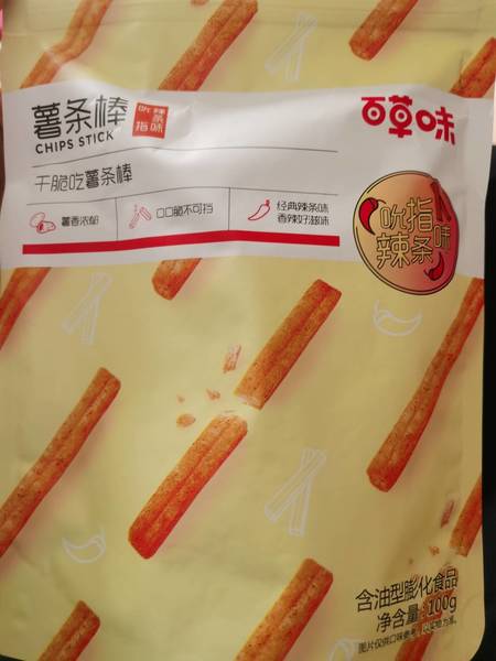 百草味 【】<em>薯条</em><em>棒</em> 100g(吮指辣条味)