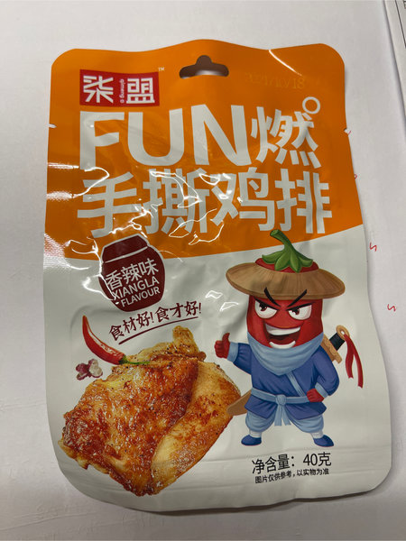 柒盟 FUN手撕鸡排香辣味40克