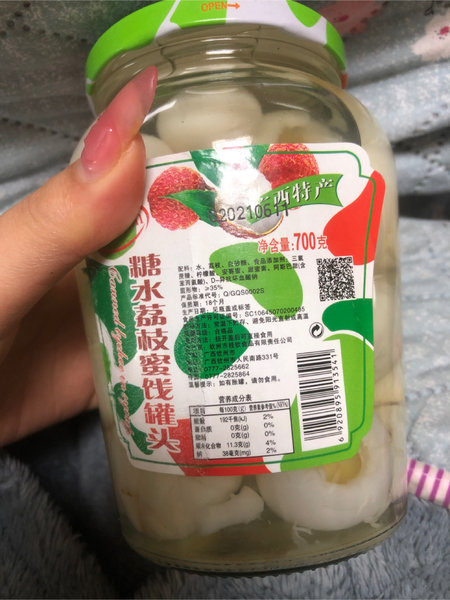 桂钦 糖水荔枝蜜饯罐头