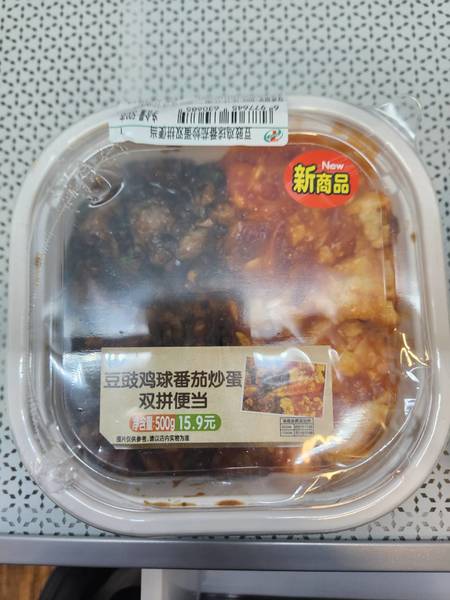 711 豆豉鸡球番茄炒蛋双拼便当