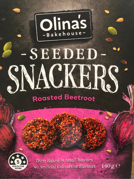 Olina's seeded snackers Olina'sroastedbeetroot