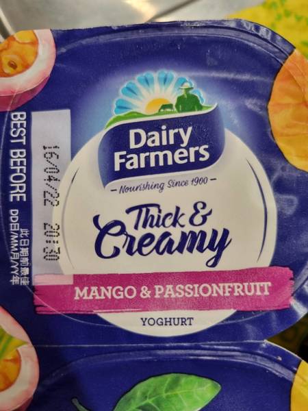 Dairy farmers Mango&PassionfruitYogurt