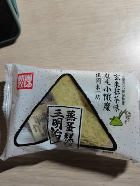 休闲农场 三明治蒸蛋糕(玄米抹茶味)