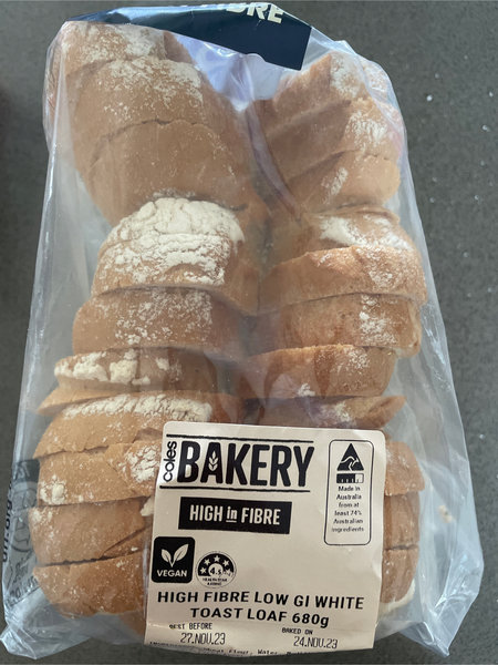 The Bakery at Coles HighFibreLowGI白面包