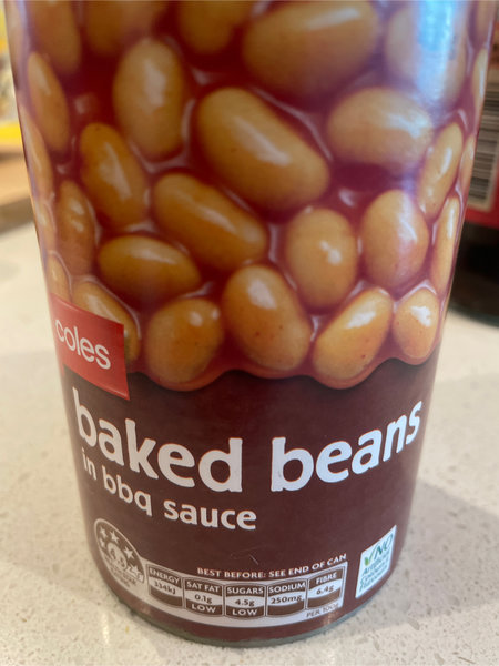 coles Bakedbeansinbbqsauce