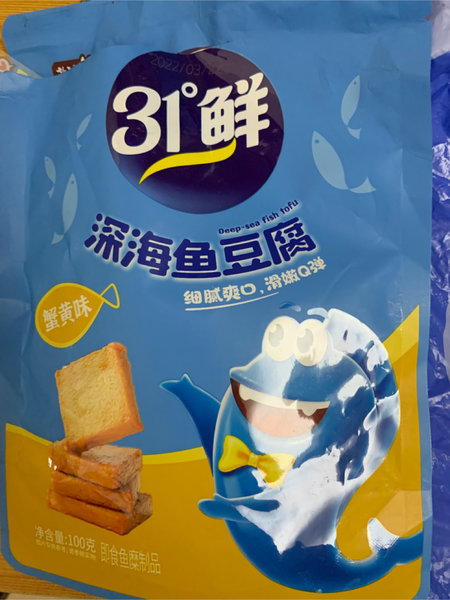 盐津铺子 100g<em>深<em>海鱼</em></em><em>豆腐</em>(蟹黄味)