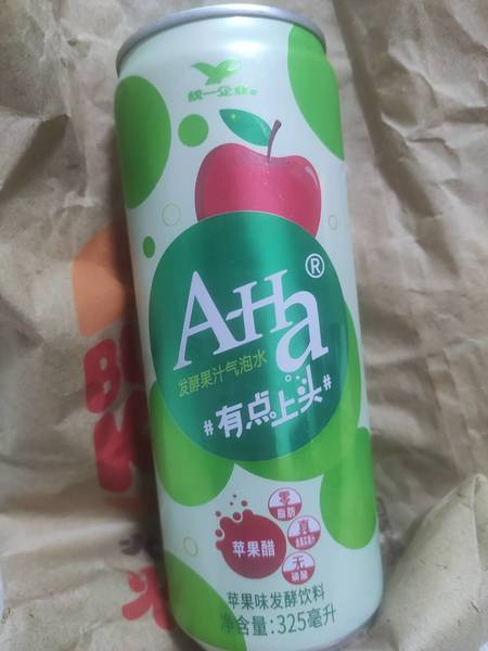 AHa A-Ha苹果气泡水果饮料CAN325ML(24入)