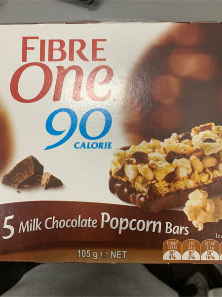 Fibre One MilkChocolatePopcornBars