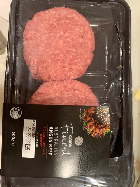 coles 安格斯汉堡牛肉