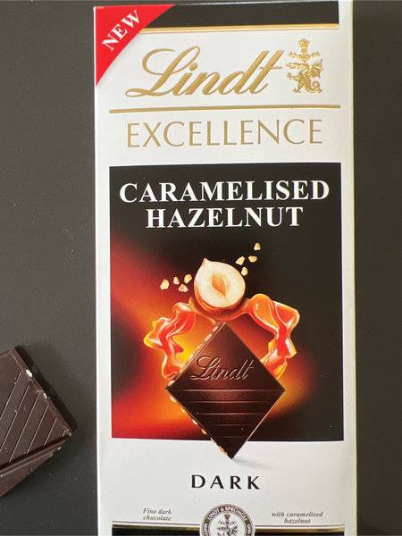 Lindt瑞士莲 darkchocolate【焦糖榛子味】