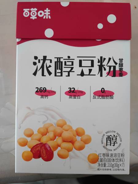 百草味 【】<em>红枣</em>味速溶豆粉 <em>210g</em>