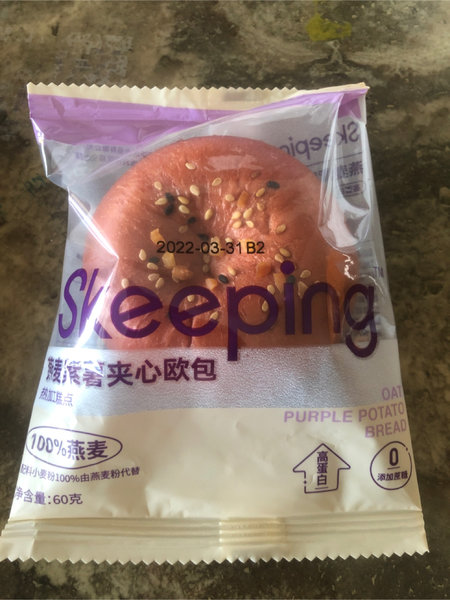 skeeping 燕麦紫薯夹心欧包