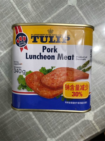 郁金香 减盐猪肉午餐肉罐头