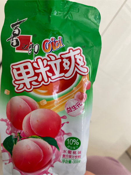 喜之郎CiCi 300mlCiCi果粒爽益生元水蜜桃味复合果汁饮料