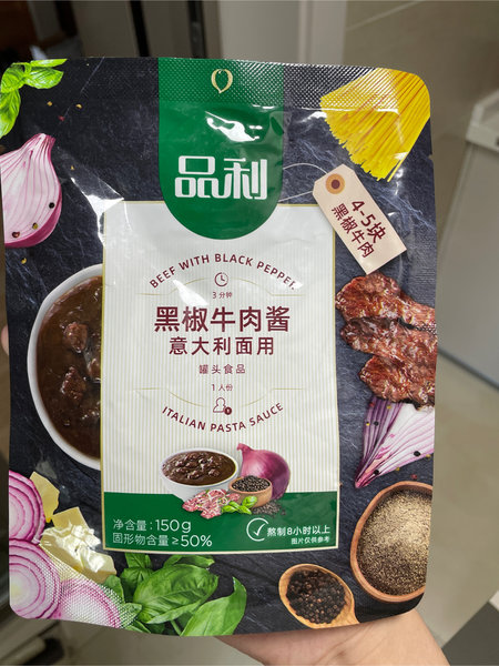 品利 <em>意<em>大利</em></em><em>面</em>用黑椒牛肉酱(<em>罐头</em>食品)