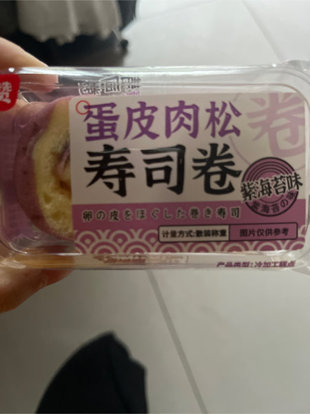 比比赞 蛋皮肉松寿司卷(紫海苔味)250g