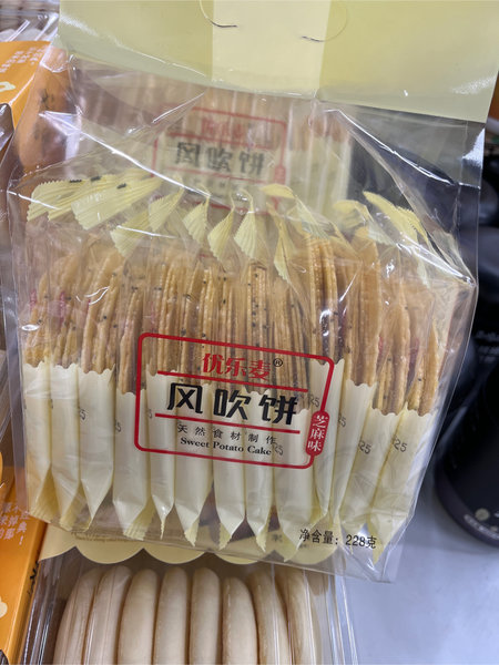 优乐麦 风吹饼芝麻味228克