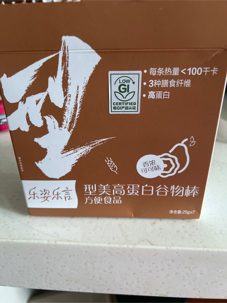 乐姿乐言 型美高蛋白谷物棒方便食品(香浓可可味)