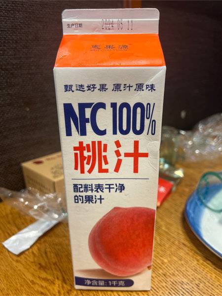 惠果源 NFC100%桃汁