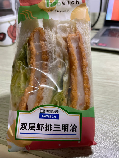 民富食丰 双层虾排三明治