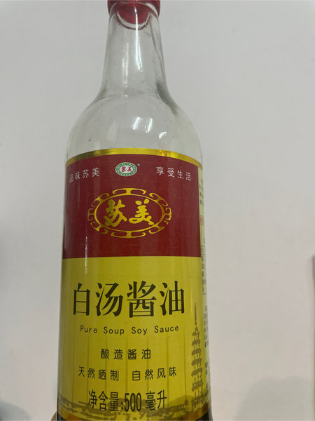 苏美 白汤酱油500ml